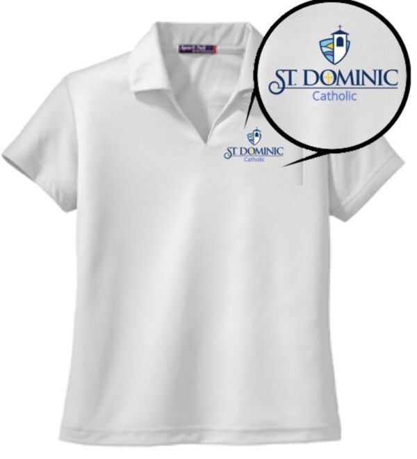 Sport-Tek® Ladies Dri-Mesh® V-Neck Polo Logo 2